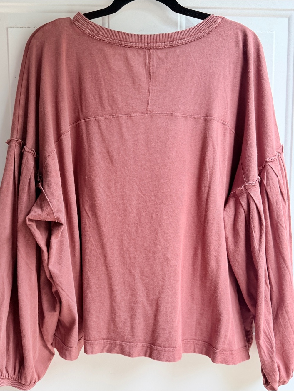 aerie burnt orange Oversized pleated Long-Sleeve top sz Large NWT - Picture 6 of 6